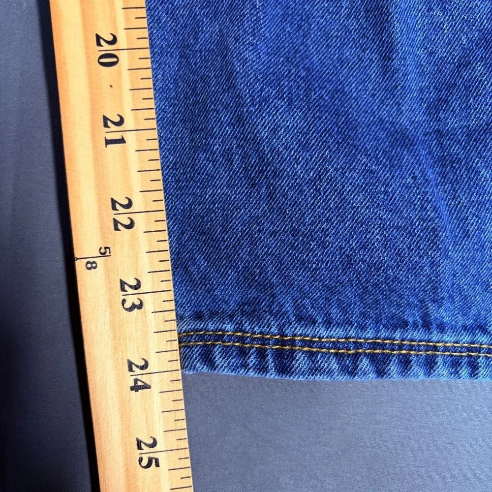 Justice Barrel Jeans Wide Leg Loose Fit Girls 12 Blue Denim Preowned Excellent